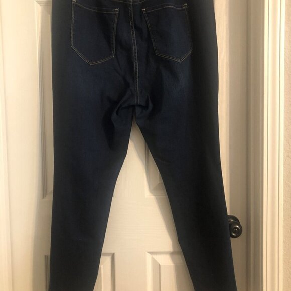 Code Bleu dark denim high rise skinny jeans 29 in inseam size 18W - Picture 4 of 6